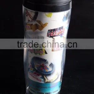 12oz Double Wall Coffee Plastic Travel Mug With Leak Proof Lid thumbnail-4