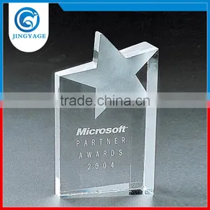 Jingyage Factory Directly Sale Promotional Classic Hand Made Crystal Star Award and Trophies Crystal Frosted Star Award thumbnail-1