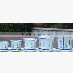 H-88cm Chinese Style Excellent Quality Blue and White Flower Ceramic Pot Set thumbnail-4
