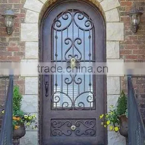 Bisini Arch Top Wrought Iron Single Door (BG90085) thumbnail-1