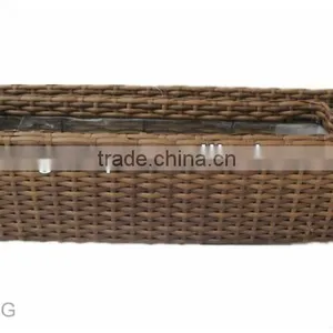 Rect. Shape PE Rattan With Liner Plastic Pot thumbnail-1