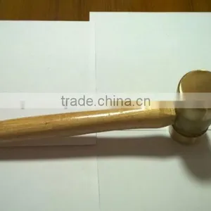 Wooden Handle TPR Handle Brass Hammer With Competitive Price thumbnail-3