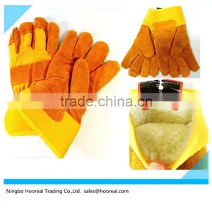 NWT Men's & Women's Insulated Work Chore Winter Leather Gloves thumbnail-1