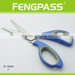 S1-1044A 7" 2Cr13 Stainless Steel Blade With PP+TPR Plastic Handle Plastic Scissor thumbnail-2