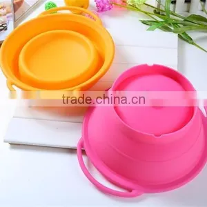 Collapsible Silicone Bowls Hot Selling Microwave Safe Silicone Bowls for Kids thumbnail-3