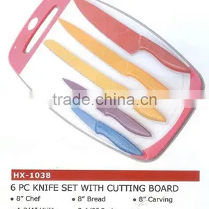 2015 Hot Sale Good Quality Kitchen Knife Set With Cutting Board thumbnail-2