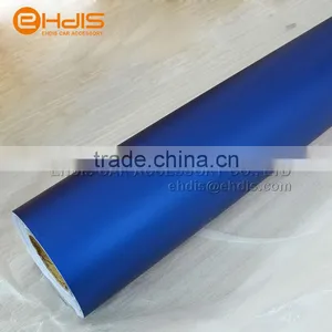 New Product Metal Matte Chrome Pearl Blue Car Wrap Vinyl Film Dark Blue Air Bubble Free Foile thumbnail-1