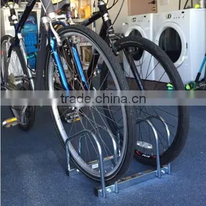 Floor Mount Bike Garage Parking Stand Steel Rack thumbnail-1