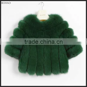 2015 New Stylish Imitation Mink Fur Nine Points Sleeve Coat thumbnail-1