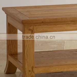 Rustic Oak Wood Coffee Table With 4 Drawers With Good Design and 100% Solid Oak Wood Furniture thumbnail-3