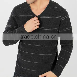 The 2013 Manufacturers Men Striped Mature Cashmere Pullover thumbnail-1