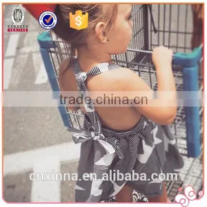 2016 Hot Sell Stripe Start Priting Lovely Girl Dress Kids Clothes thumbnail-1