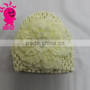 2015 Gift Set Fancy White Pink Yellow Flower Newborn Crochet Baby Hats thumbnail-4