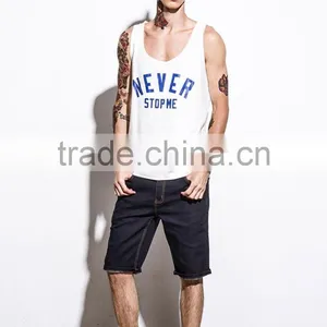 Classic Casual Print Gym Mens Stringer Singlet thumbnail-3