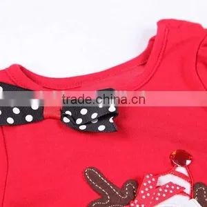 2015 Factory Direct Wholesale Kid Christmas Children's Boutique Ruffle Kid Clothes thumbnail-3
