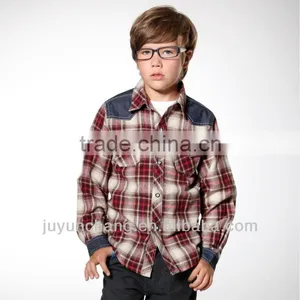 2016 New Flannel Plaids Long Sleeve Kid's Shirts thumbnail-4