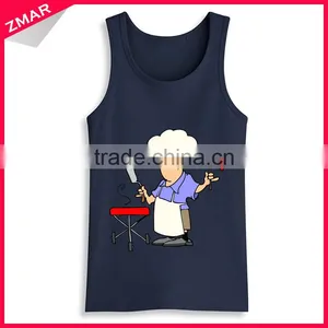 2016 Hot Sale Custom Print Fashion Blank Gym Mens Stringer Singlet Wholesale thumbnail-1
