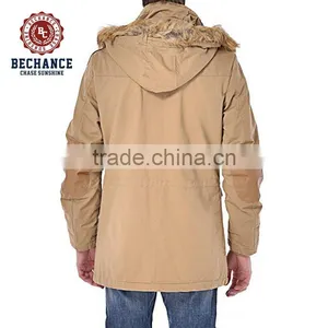 2016 Men's Fashion Winter Long Thicken Padded Jacket Outwear Overcoat With Detachable Fur Hood for Wholesale Clothing thumbnail-4