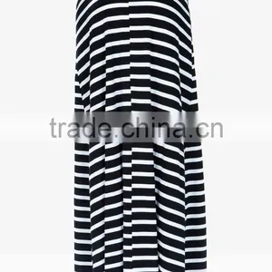 Wide Waist Floor-length Horizontal Stripes Maxi Skirt Long Maxi Skirt thumbnail-4