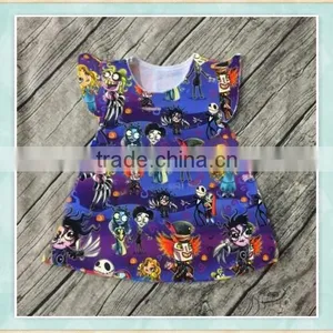 Wholesale Carters Baby Clothes Corpse Bride Floral Print China Import Clothing Birthday Dress 1 Year Old Girl Festival Wear thumbnail-1