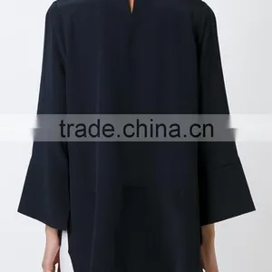 2017 Black Stylish Oversized Sweater Women With Pogada Sleeves and High Neck thumbnail-4