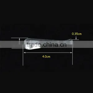 4.0*0.9*0.35cm Cheap U-shape Garment Accessory Transparent Plastic Clips for Packing thumbnail-3