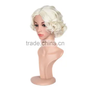 Large Stocks! White Short Hair Wig, Short White Cosplay Wig, Fashion Spiky Hair Wigs thumbnail-6