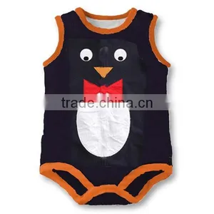 Hot Selling Cartoon Animals Sleeveless Cute Pure Cotton Baby Romper thumbnail-3