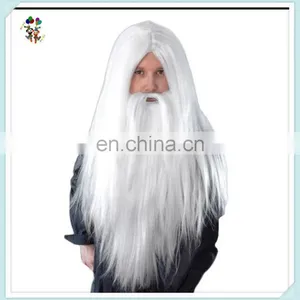 Long White Adult Gandalf Wizard Halloween Party Wig and Beard HPC-0045 thumbnail-1