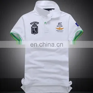 2016 Apparel Sale Quality Custom Design Wholesale Short Sleeve Applique Embroidery Jacquard Rib Polo Shirt thumbnail-4