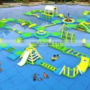2017 New Design Giant Inflatable Water Park, Inflatable Aqua Playground, Island for Kids and Adults thumbnail-1