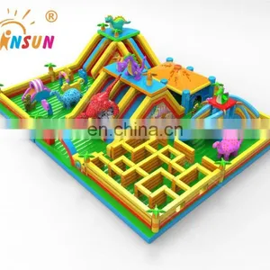 Hot Sale Outdoor Cheap Playground for Kids Giant Inflatable Fun City thumbnail-1