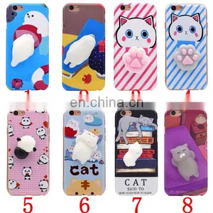 New 3D Cute Squishy Finger Pinch Case,hard PC + Soft TPU Hybrid Case,back Cover Case for IPhone 7 thumbnail-6