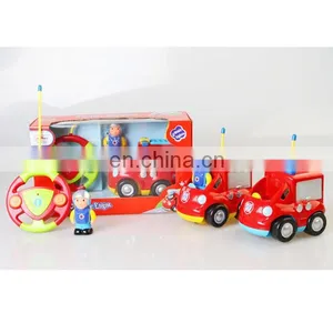 Mini 2 Channel Cartoon rc Car Fire Engine Toys for Kids thumbnail-6