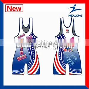 High Materials Sublimation Wrestling Singlets Jerseys thumbnail-1