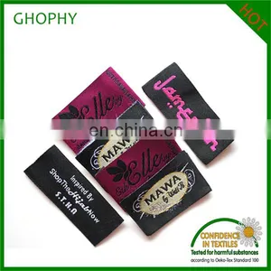 Wholesale Soft Material Woven Clothing Damask Customized Woven Label thumbnail-4