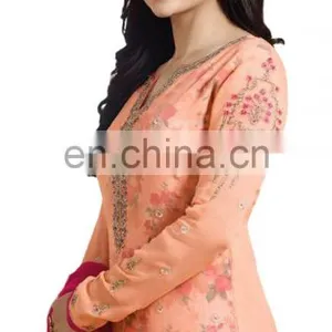 Prachi Desai Gerogette Casual Wear Salwar Kameez 2017 / Latest Ramzan Eid Suits Collection (salwar Kameez Suits) thumbnail-2