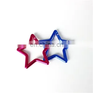 Promotional Colorful Fashion High Quality Five-pointed Star Shaped Aluminum Climbing Carabiner thumbnail-3