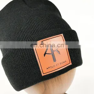 China Suppliers Wholesale Customized Low MOQ Cheap Price 100% Acrylic Double Sides Knitted Hat Beanie thumbnail-1