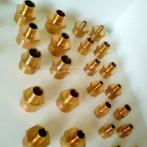 Brass Female x Male Nipple F3/4xM1/2 , BSP ,BSPT,NPT,G,ZG Thread Adaptor thumbnail-3