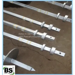 Square Helical Screw Piles for Anchoring Installation thumbnail-2