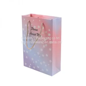 Yellow Gift Paper Simple Packing Bag With Handle thumbnail-3