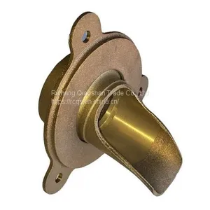 Bronze Downspout Nozzle With 3 Inch No-Hub Inlet for Roof Drainage thumbnail-1