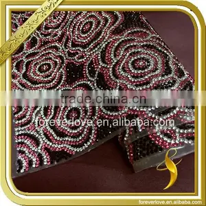 Wholesale Rhinestone Iron on Patches Hot Fix Rhinestone Mesh for Dress FRM-233 thumbnail-1