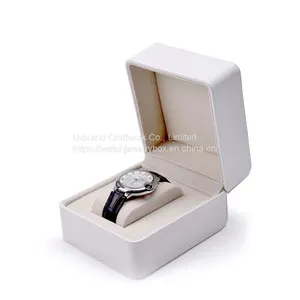 New Design Round Watch Box PU Leather Single Watch Box Gift Box Packaging Storage Gift Box thumbnail-3