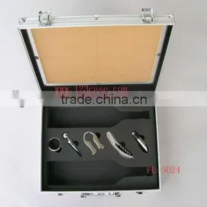 Aluminum Profile Fireproof Shell 6 Bottles Wine Case With Lock and Handle thumbnail-1