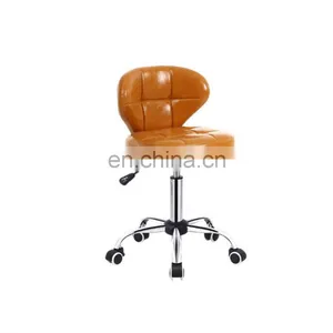 Antique Bar Furniture Modern Fabric French Style Bar Stool With Back Industrial Leather thumbnail-2