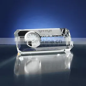 Rectangle Crystal Clock Free Stand Crystal Clock Desktop thumbnail-1