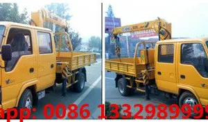 HOT SALE! ISUZU Brand Double Cabs 4*2 LHD120hp Diesel 2T Cargo Truck With Crane thumbnail-5