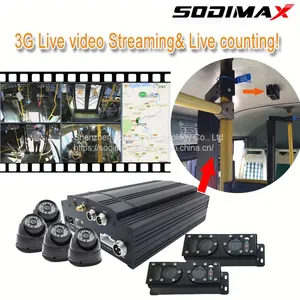 Bus Passenger Counter Video Monitoring 3G Mobile DVR 720P CCTV Camera People Counting System thumbnail-1